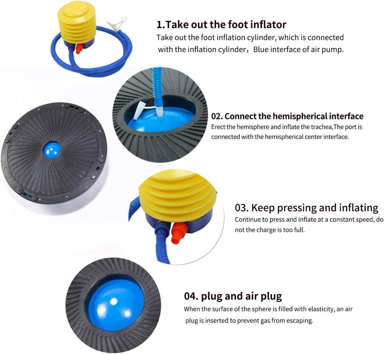 Healthtrek Anti Burst & Anti-Slip Balance Trainer Halt Stability Exercise Ball(60cm) 