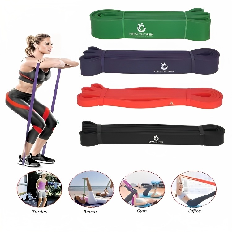 Healthtrek Power Bands And Pull Up Bands (Pack Of 4)