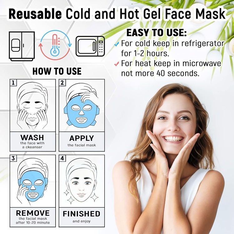 Healthtrek Cooling Gel Eye Mask For Dark Circles, Migraines (Pack Of 1)