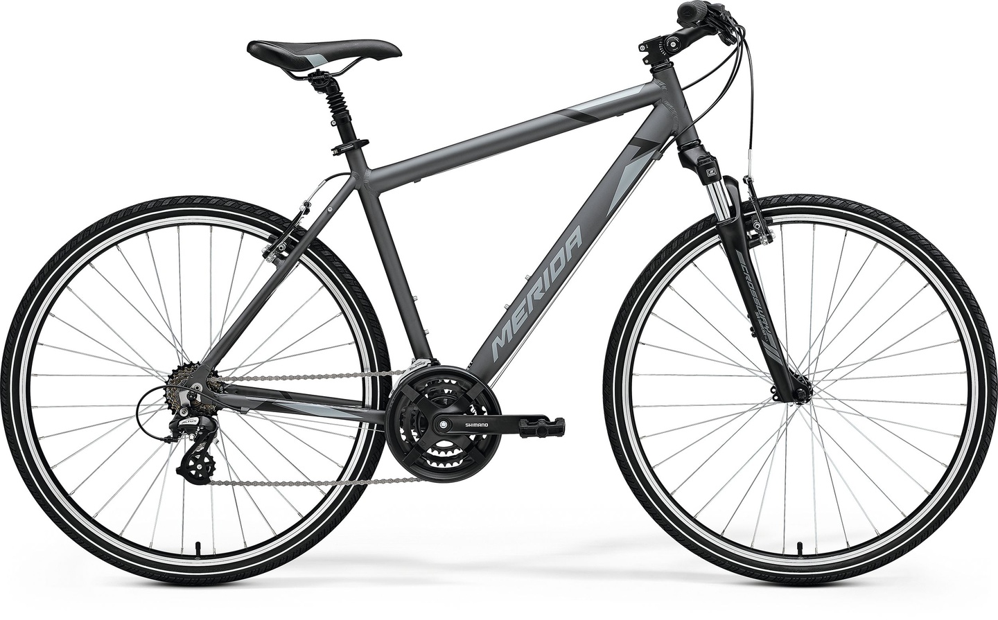 Merida Big Crossway 10V Silk Dark Silver Grey Black