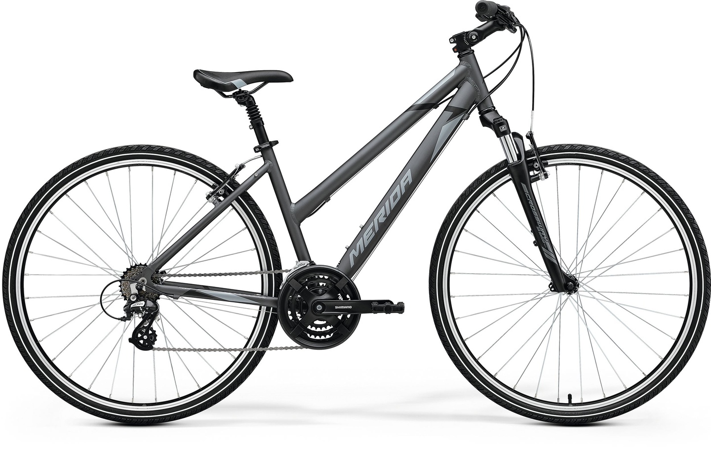 Merida Big Crossway 10V Lady Silk Dark Silver Grey Black 