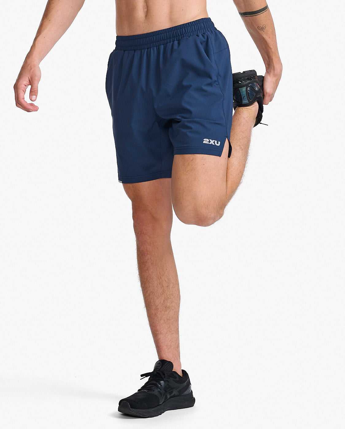 2XU Aero 7 Inch Shorts-Midnight/Silver Reflective MR6904b 