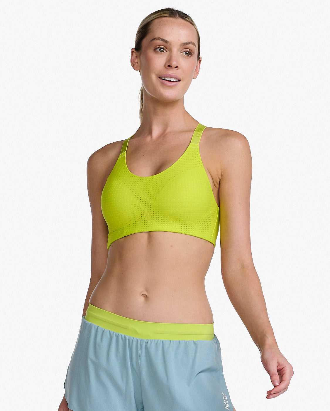 2XU WR6347a Aero Medium Impact Bra-Volt/Volt