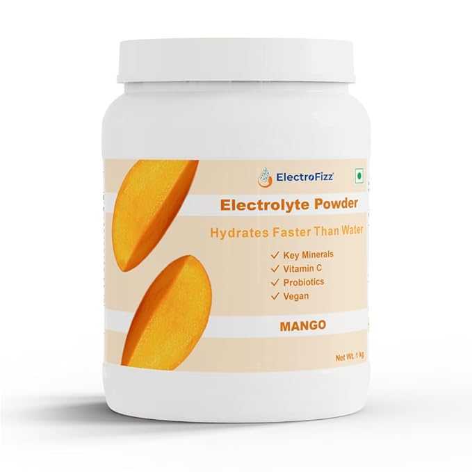 ElectroFizz Instant Hydration Energy Drink Powder 1 Kg Jar Pack (Alphonso Mango)