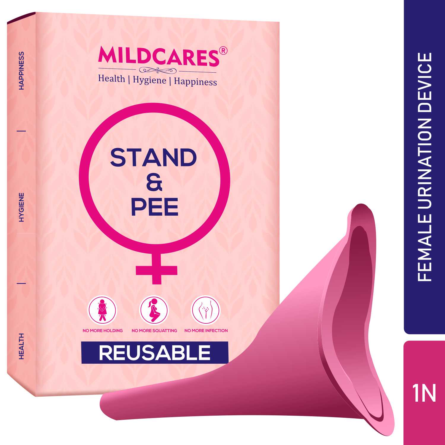 Mildcares Silicone Stand And Pee Reusable & Female Urination Device For Women (Pack Of 1)