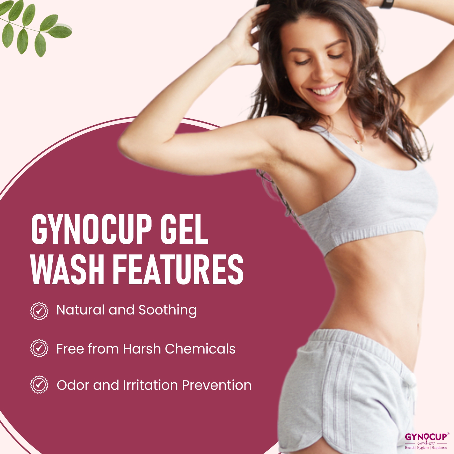 GynoCup Intimate Wash For Women, Enriched With Tea Tree Oil & Aloe Vera Extract, PH Balanced, 100ml