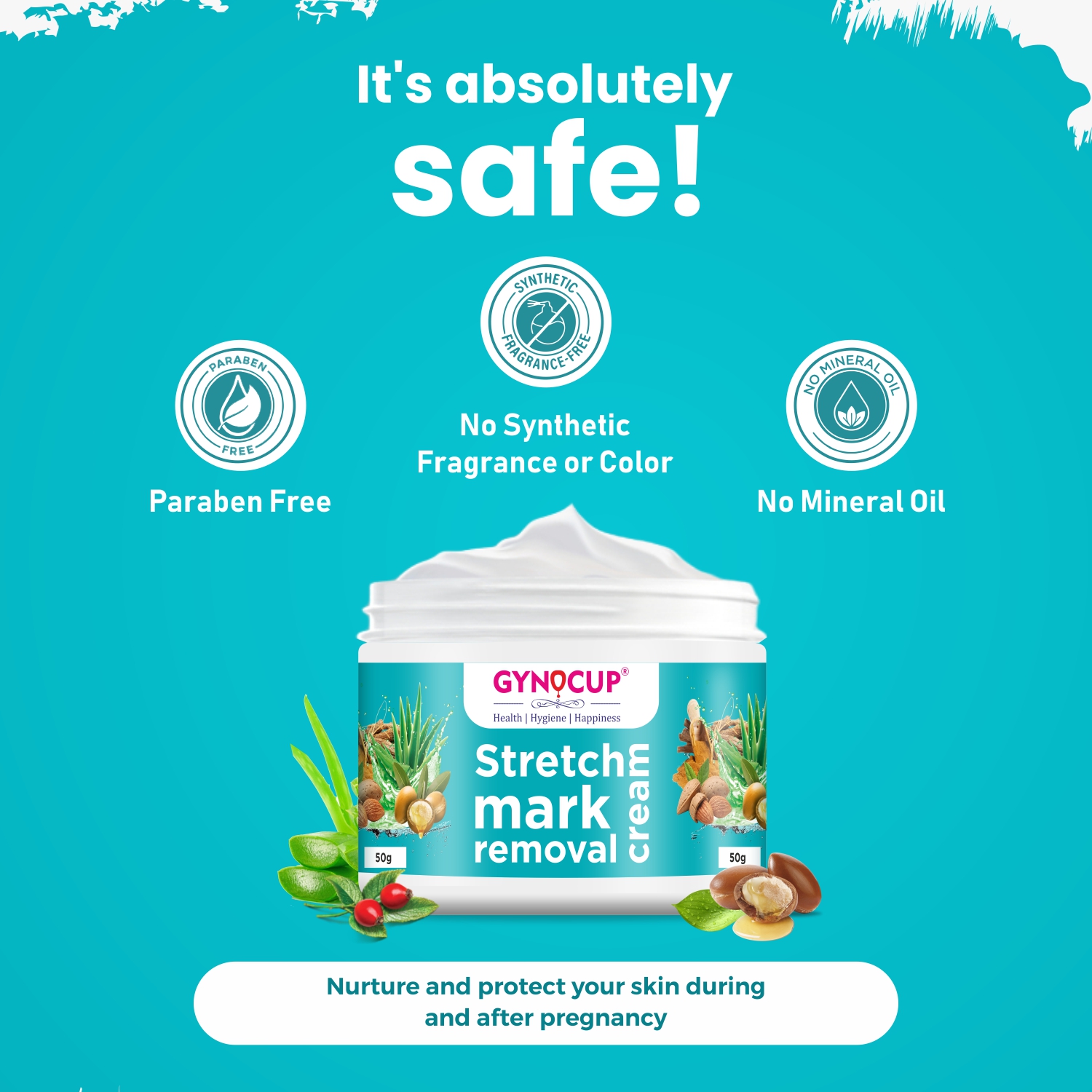 Gynocup Stretch Marks Removal Cream For Pregnancy With The Goodness Of Shea Butter & Vitamin E