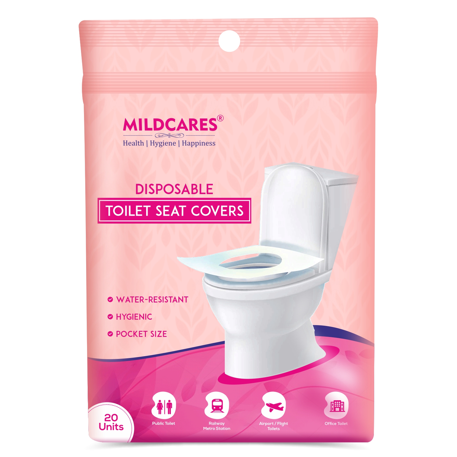 MILDCARES Disposable Toilet Seat Covers | No Direct Contact With Unhygienic Seats | Travel-Friendly