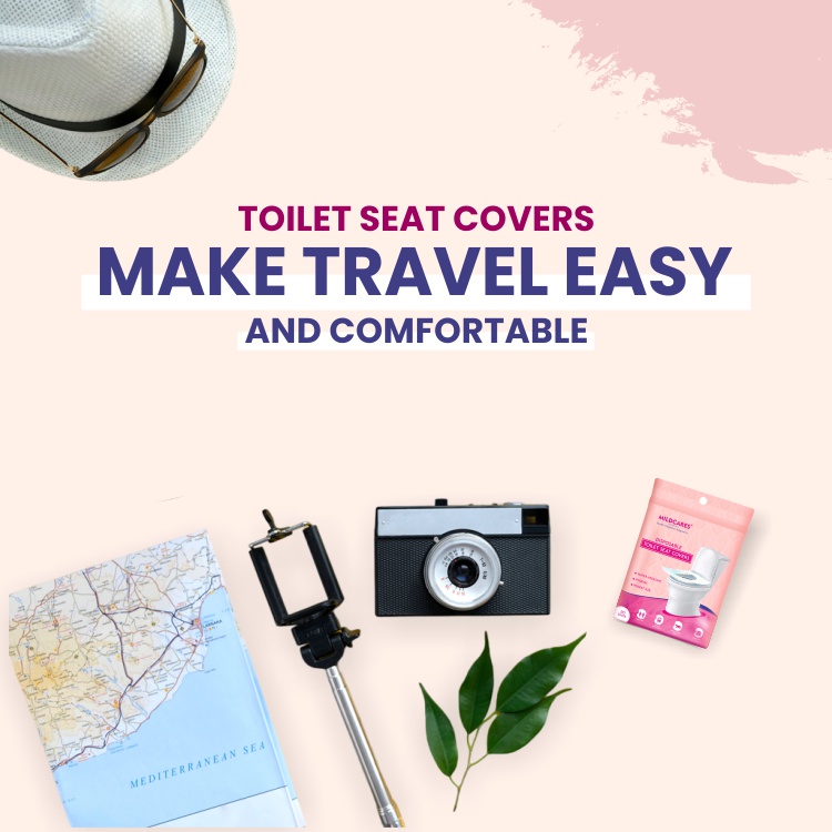 MILDCARES Disposable Toilet Seat Covers | No Direct Contact With Unhygienic Seats | Travel-Friendly