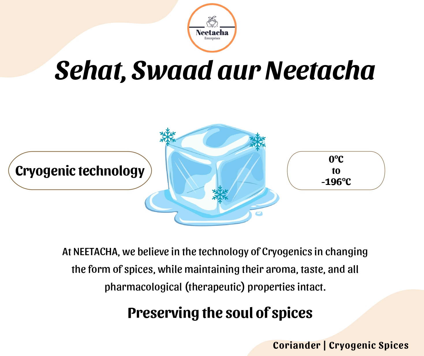 NEETACHA Premium Cryogenic Coriander (Dhaniya) Powder I 100g