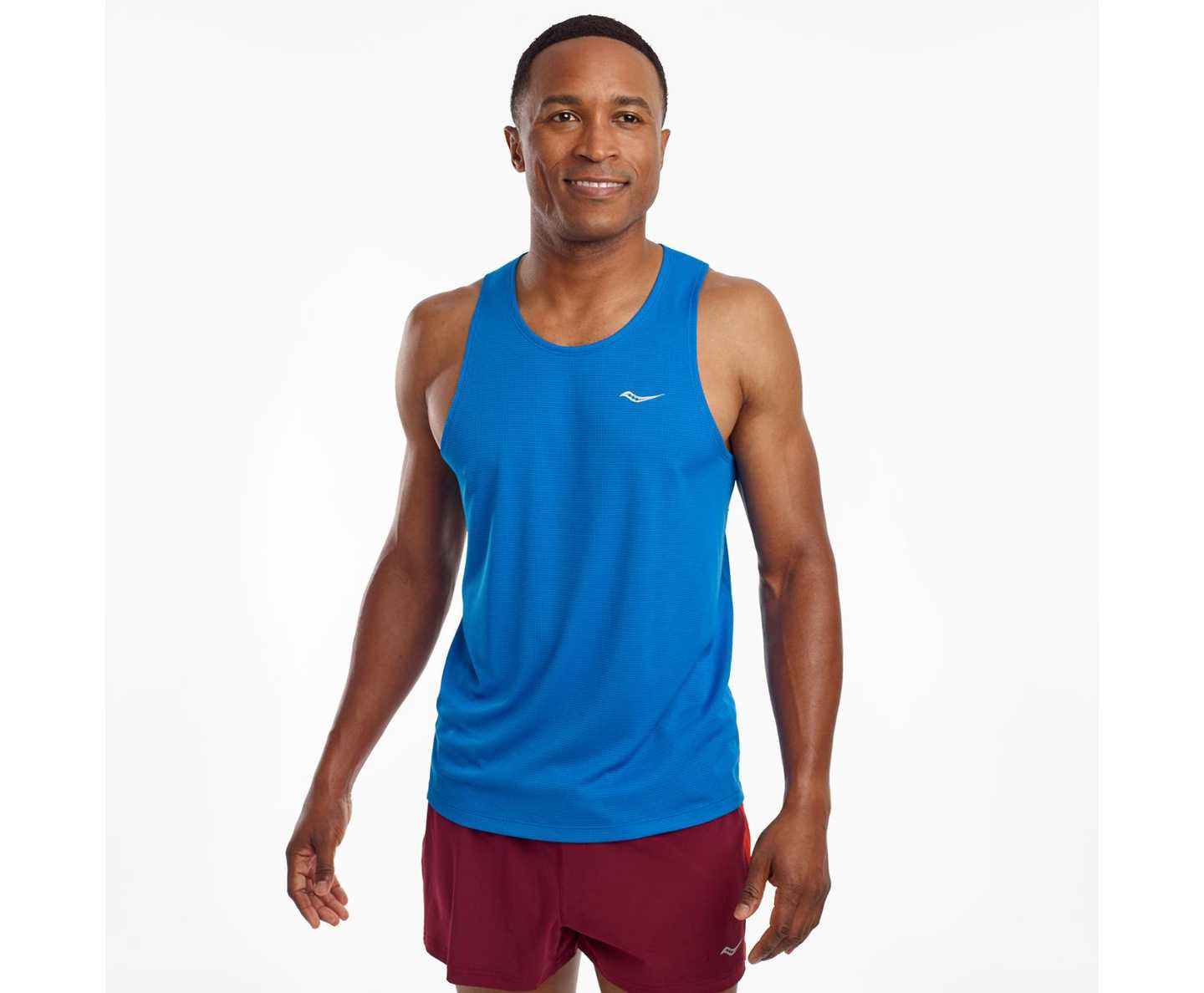 Saucony Men's Stopwatch Singlet - Directoire Blue