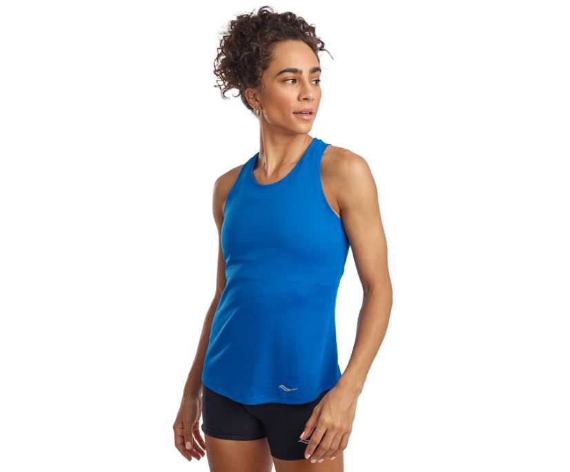 Saucony Women's STOPWATCH Singlet - Directoire Blue