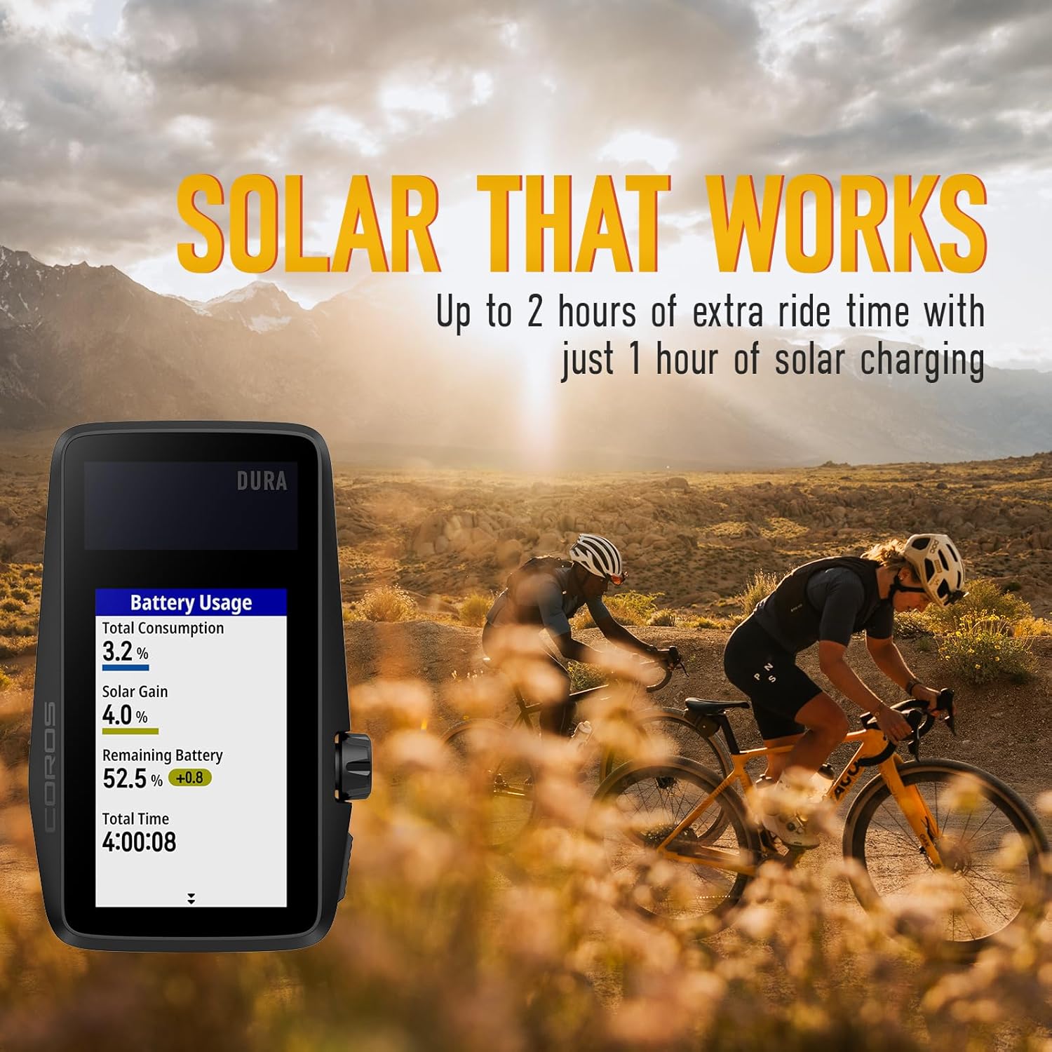 COROS DURA - Solar GPS Bike Computer (Black)