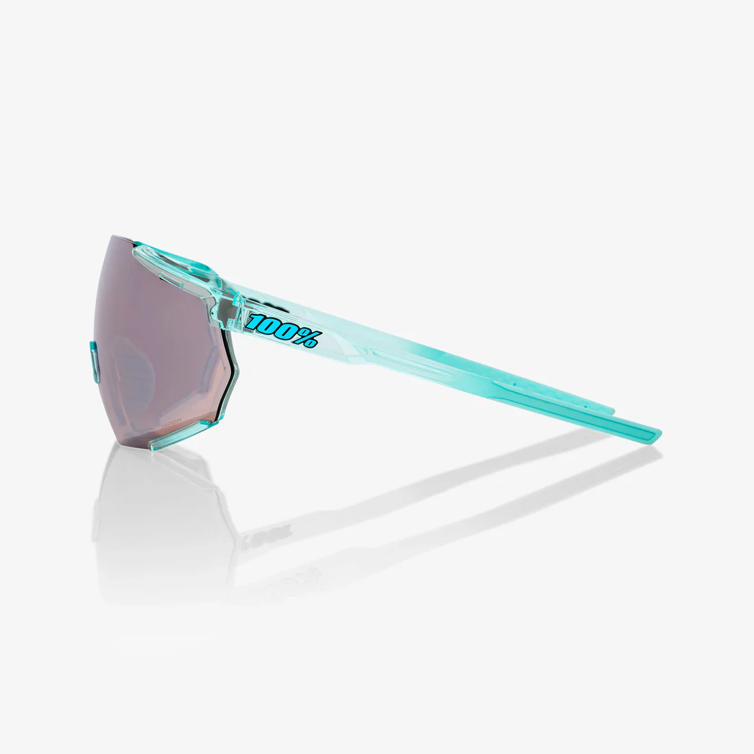 100% RACETRAP 3.0 - Polished Translucent Mint - HiPER Silver Mirror Lens