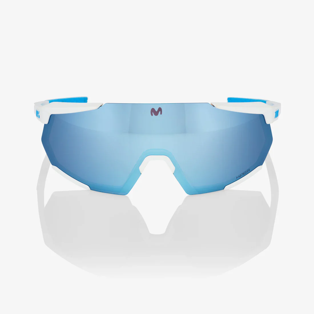 100% RACETRAP 3.0 - Movistar Team White - HiPER Blue Multilayer Mirror Lens