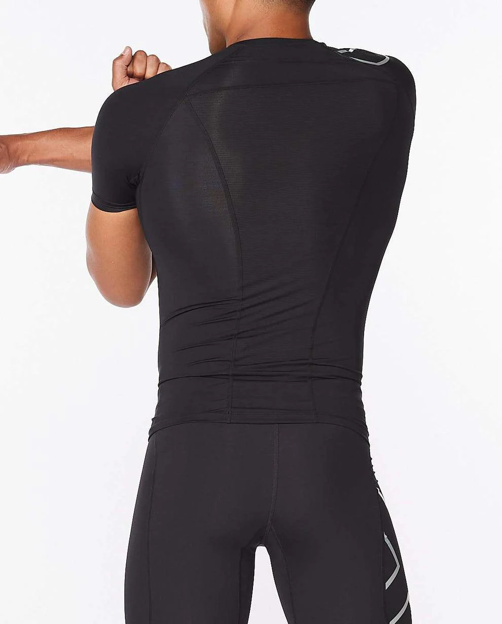 MA6399a Core Compression Short Sleeve Black/Silver