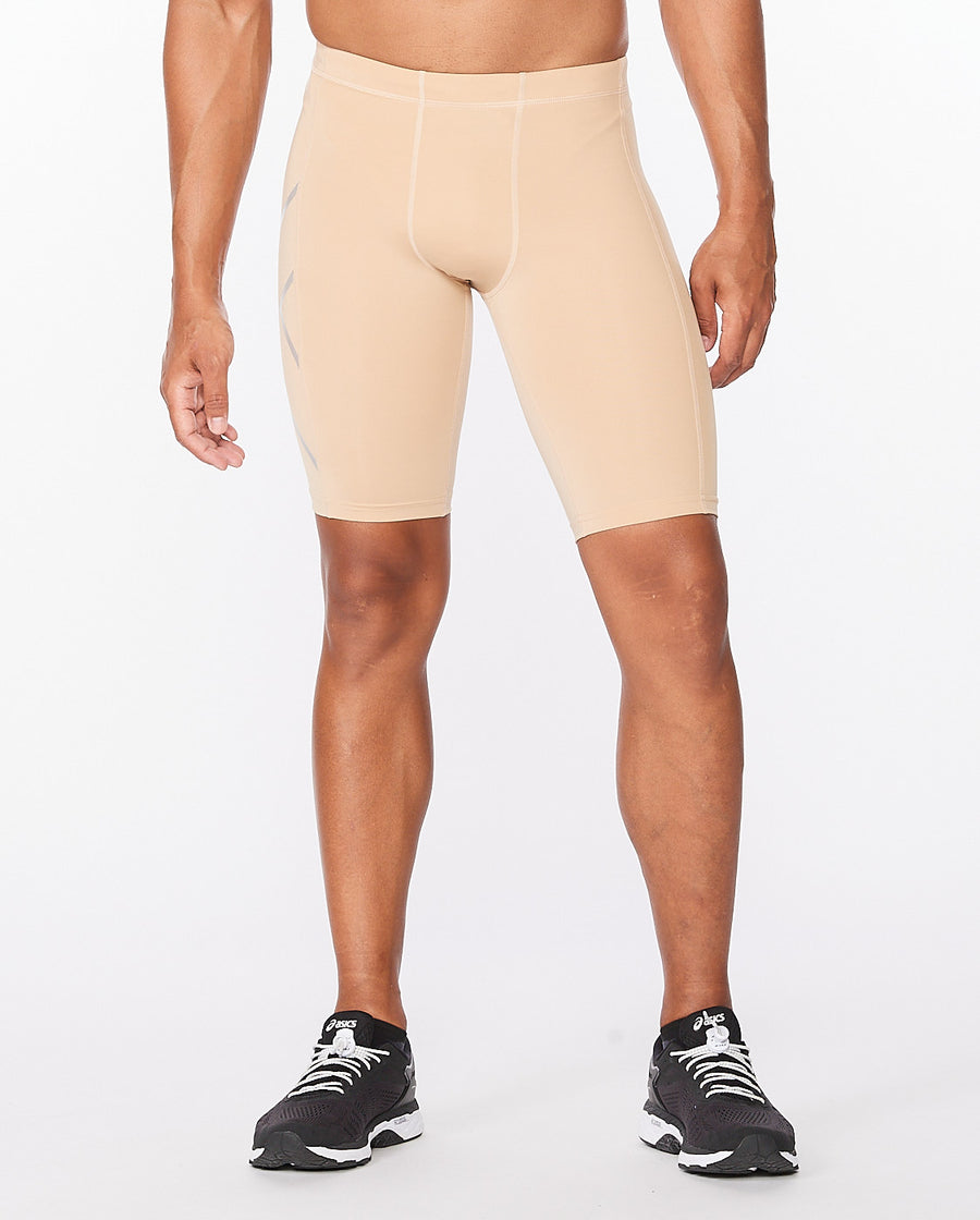2XU Core Compression Shorts- Beige/Silver MA3851B