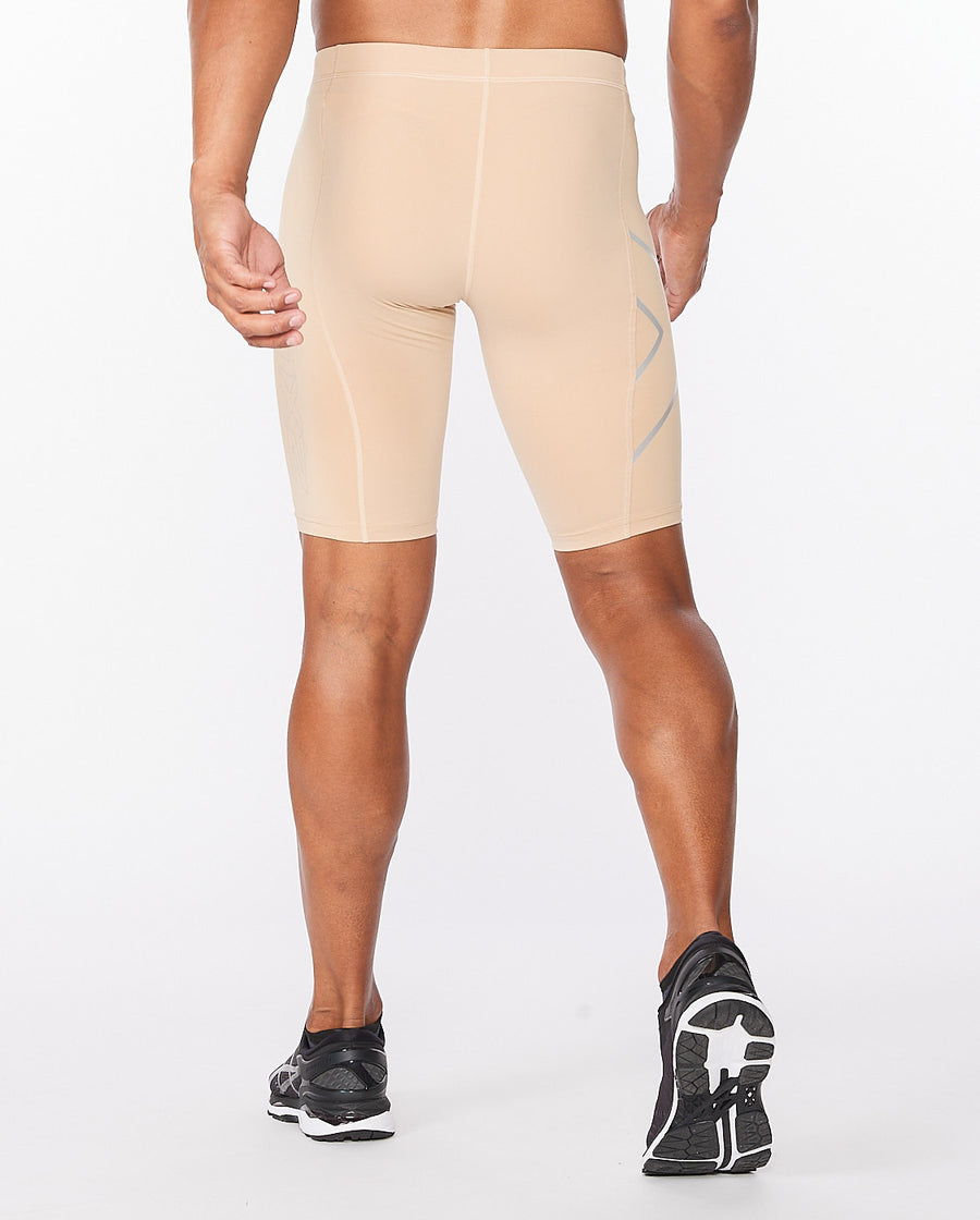2XU Core Compression Shorts- Beige/Silver MA3851B
