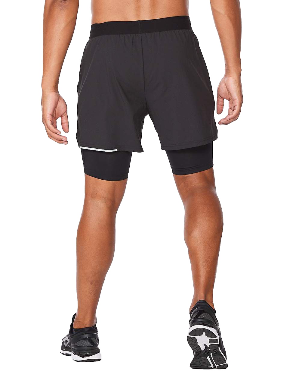 2XU Aero2-in1 5 Inch Shorts BLK/SIL REF MR6535B