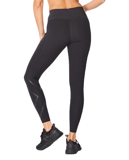 2XU Women's Force Mid-Rise Comp Tight BLK/NRO WA5367b 