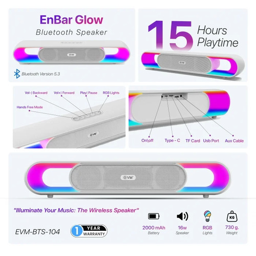 Glow Bluetooth Speaker EK1256