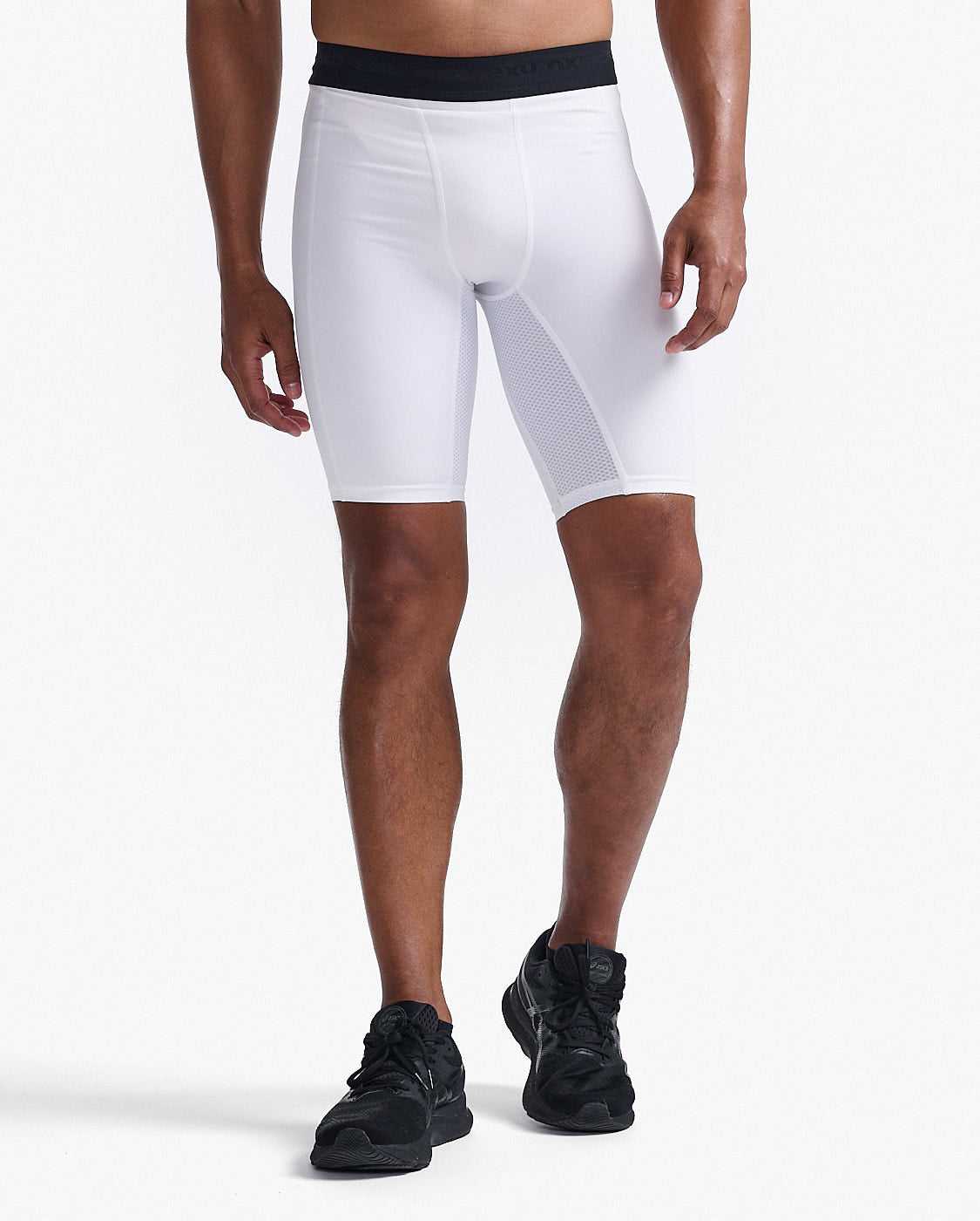 2XU Base Layer Compression Shorts-White/White MA7198B