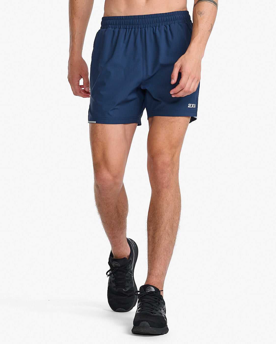 2XU Aero 5 Inch Shorts-Midnight/Silver Reflective MR6903B