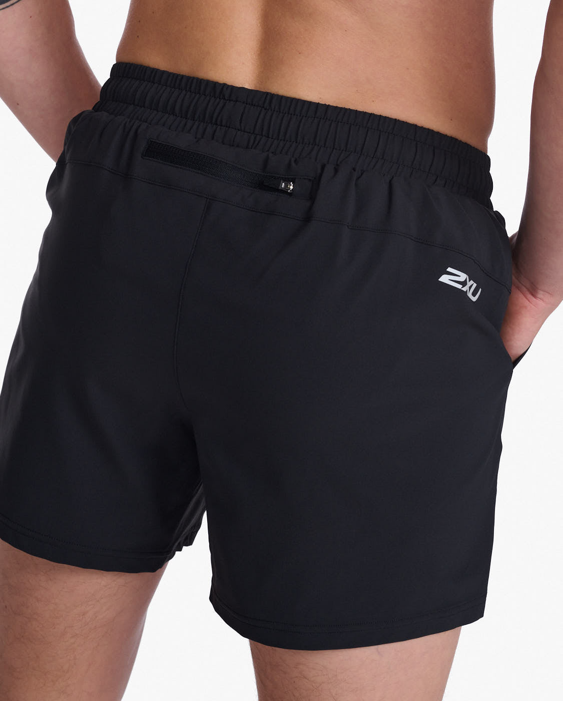 2XU Aero 5 Inch Shorts Black/Silver Reflective MR6903B