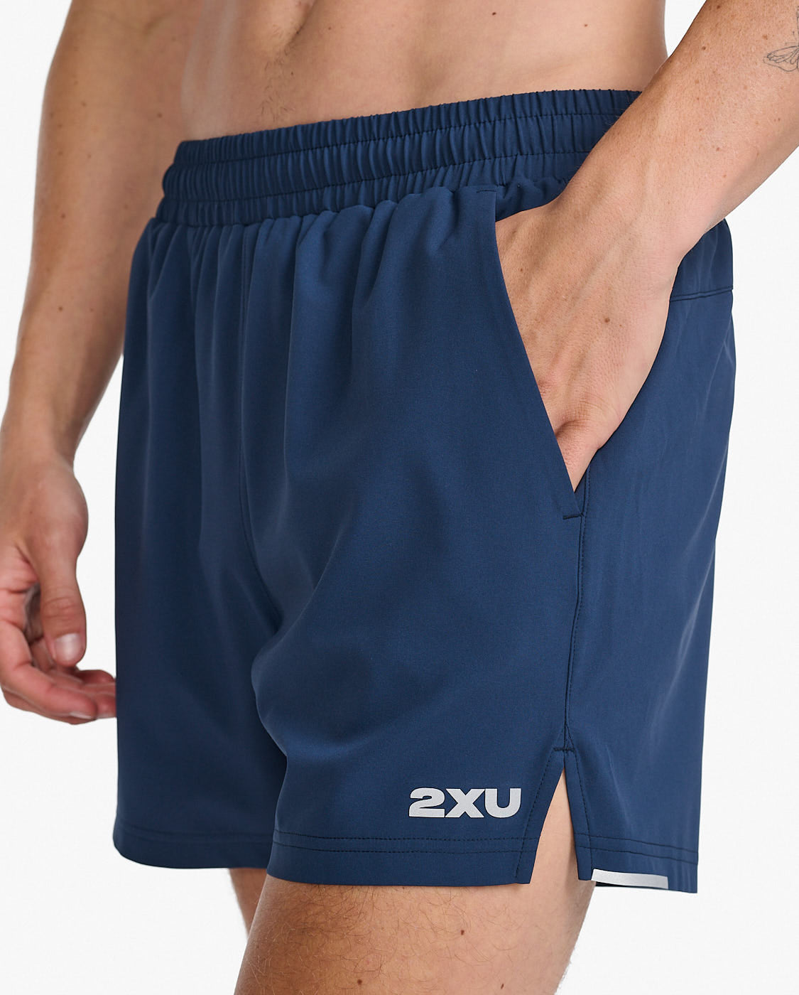 2XU Aero 5 Inch Shorts-Midnight/Silver Reflective MR6903B