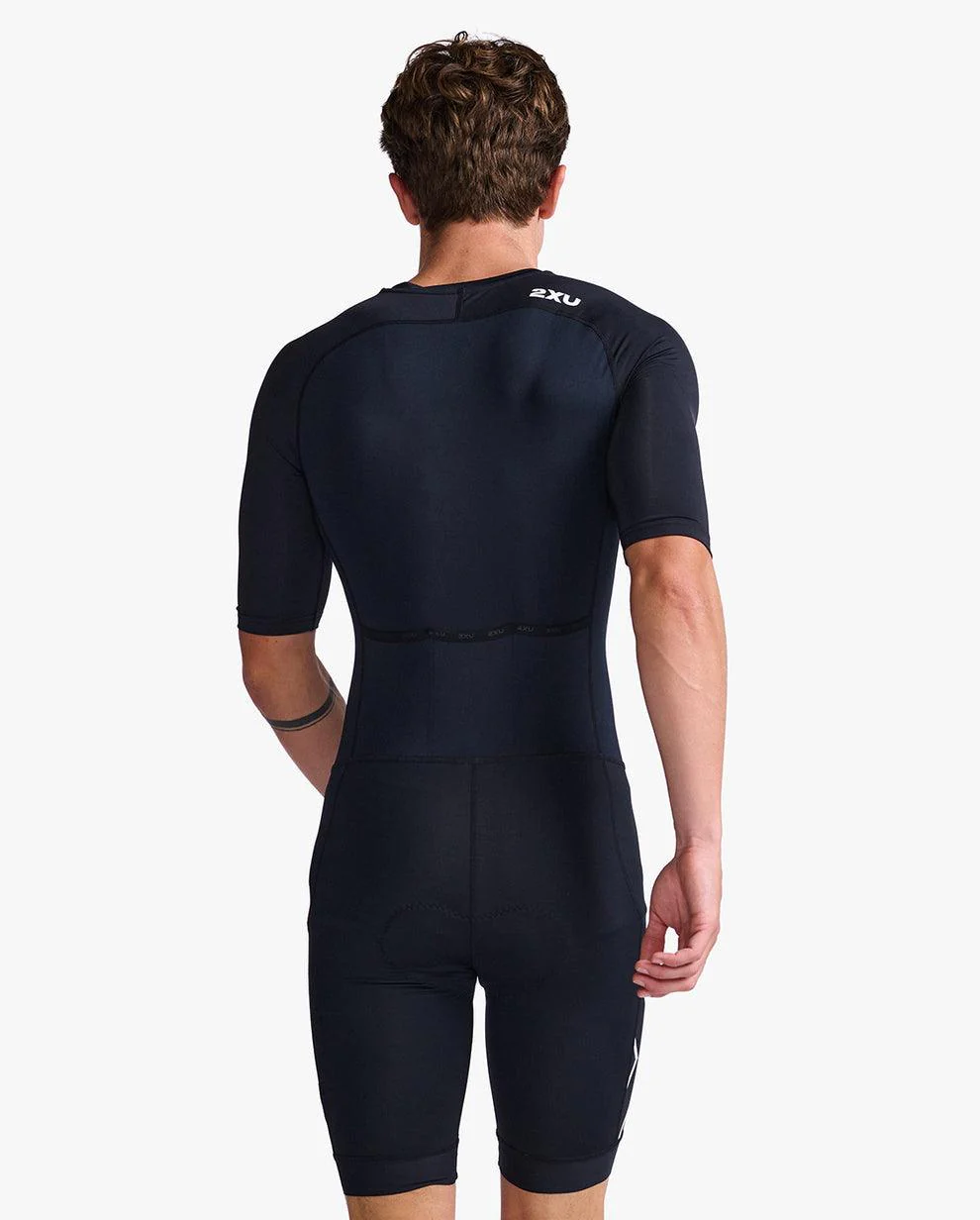 2XU Core Sleeved Trisuit Black/White MT7043D