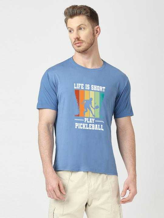 Unirec Pickleball- Life Is Short Blue Dry Fit T-shirt
