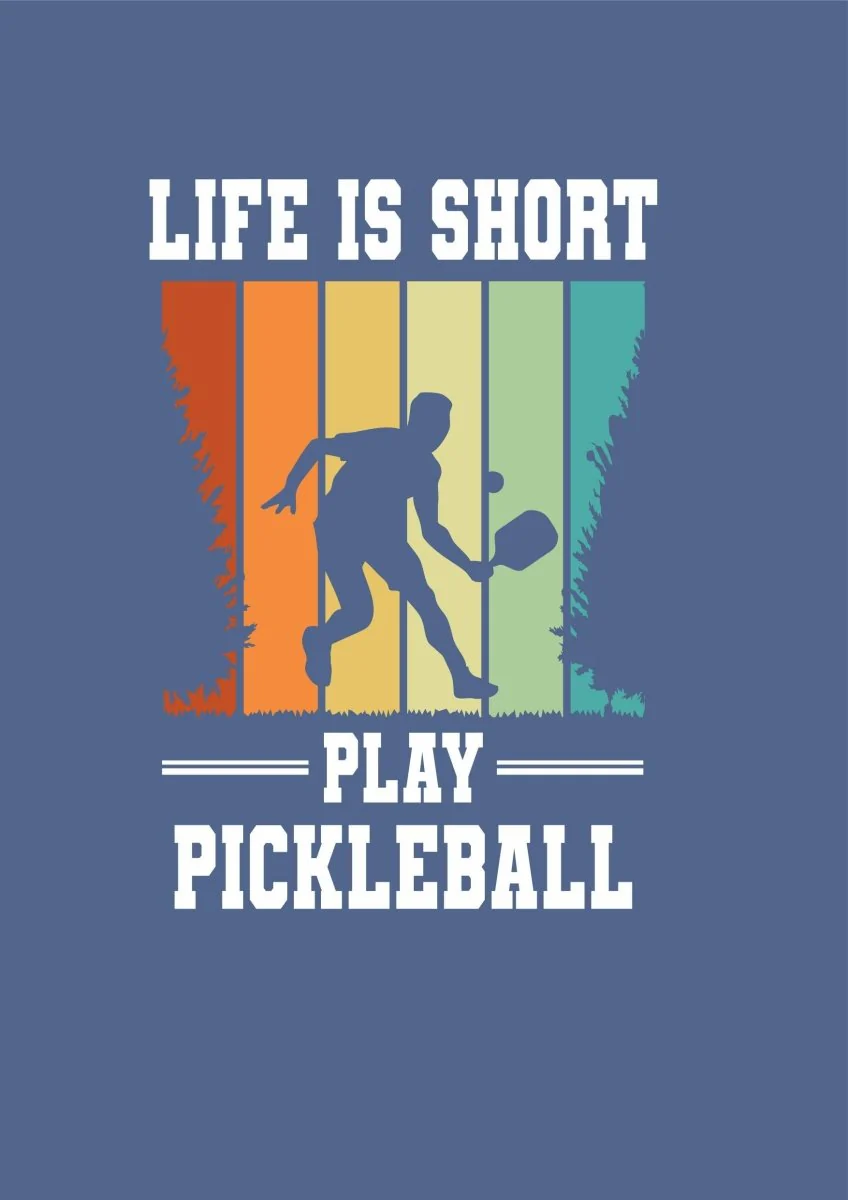 Unirec Pickleball- Life Is Short Blue Dry Fit T-shirt