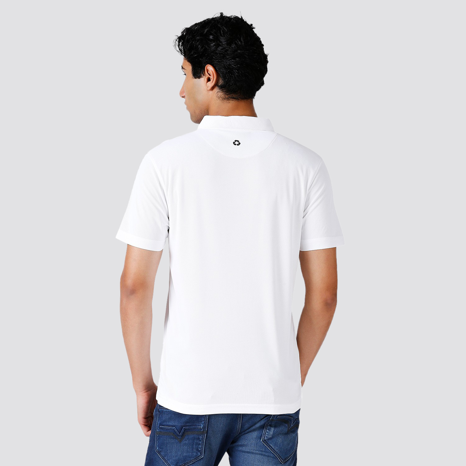 Unirec | Matte Polo Collar Solid Half Sleeves T-Shirt For Men
