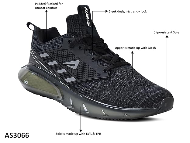 Impakto Gravity Sneaker For Men (Black)