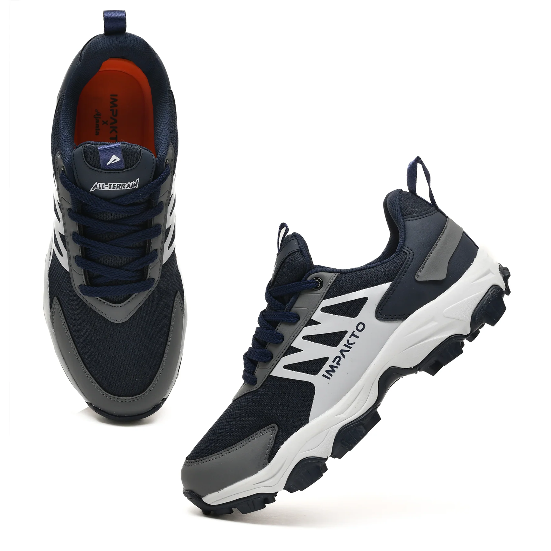 Impakto EdgeRunner Trekking & Hiking Shoes (Navy Blue)