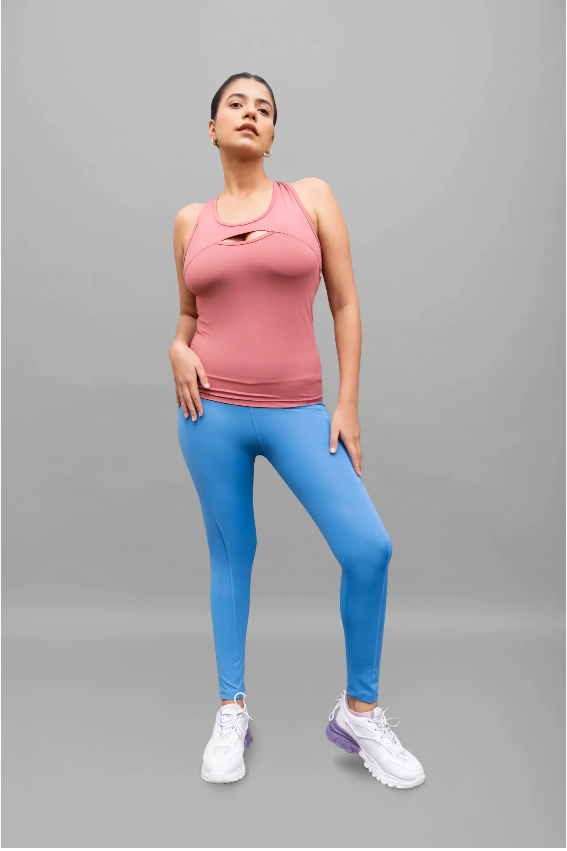 RiACTIVE Tailored U-Neck Tank (Dusty Rose)