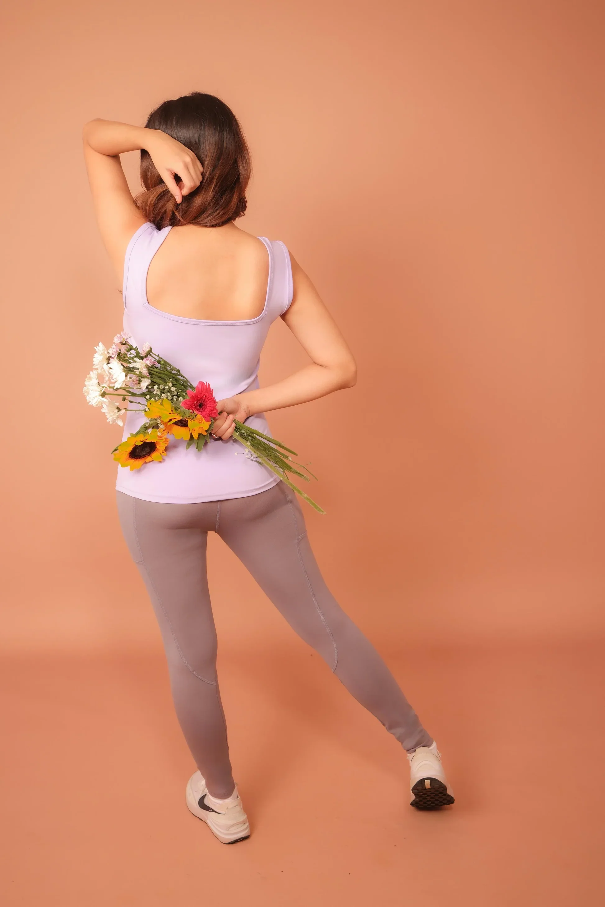 RiACTIVE Elle Lilac Triangular Neck Tank