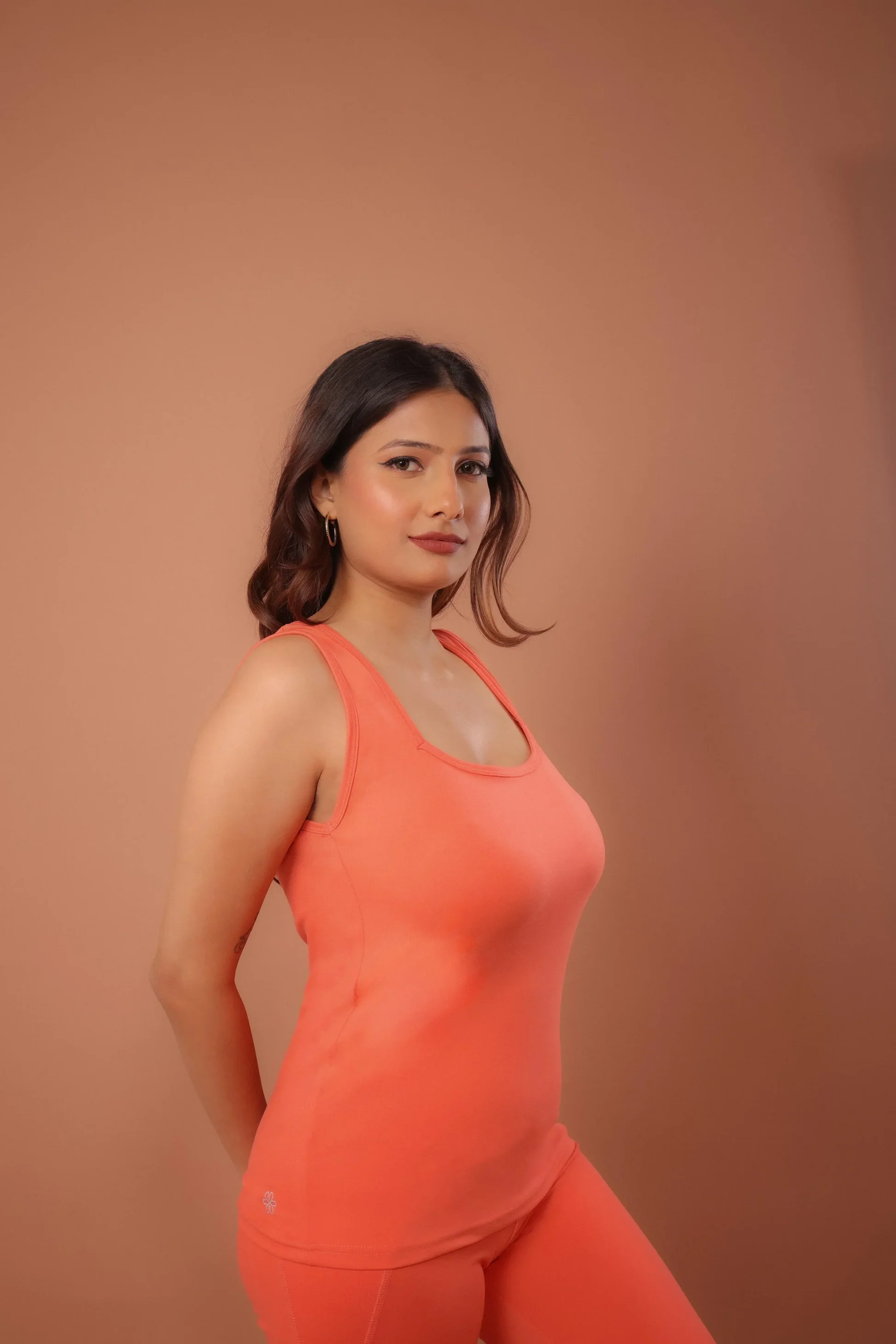 RiACTIVE Elle Coral Triangular-Neck Tank