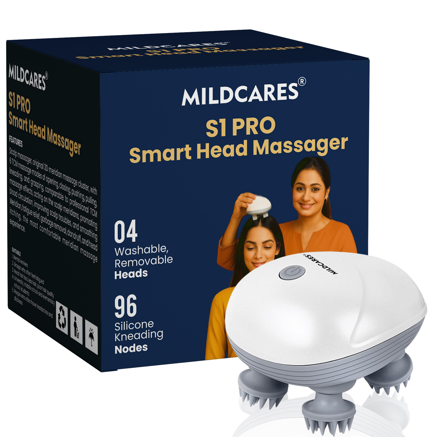 MildCares Smart Scalp Massager For Hair Growth & Stress Relief | Waterproof Head Massager