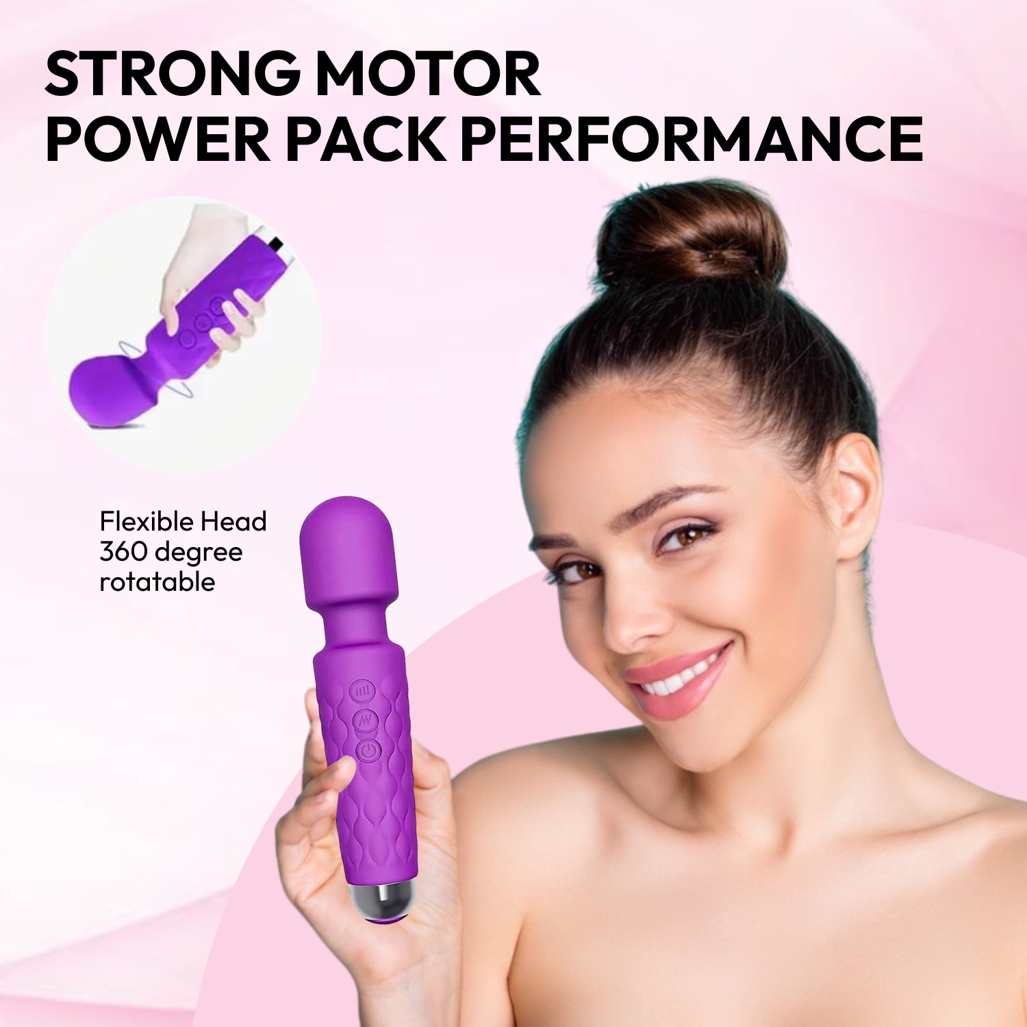 Mildcares Rechargeable Full Body Massager For Men & Women | Powerful Vibrations | 3 Speeds Modes 