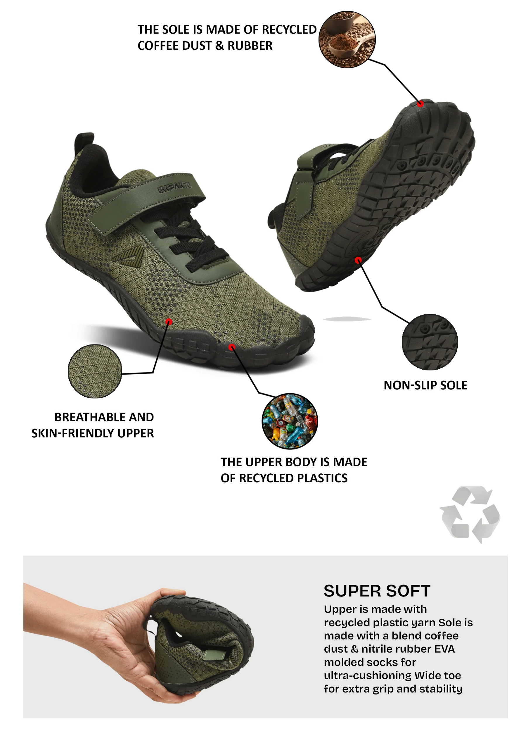 Impakto Barefoot (Olive-dot)