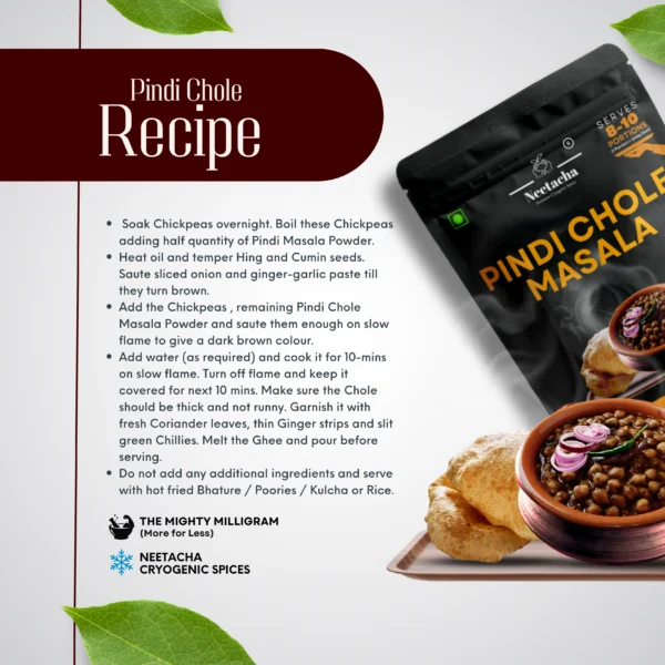 NEETACHA Premium Cryogenic Pindi Chole Masala I 50g