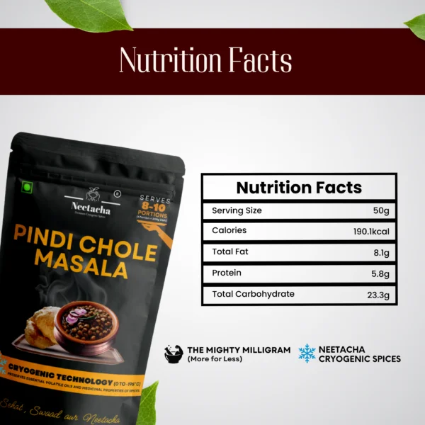 NEETACHA Premium Cryogenic Pindi Chole Masala I 50g