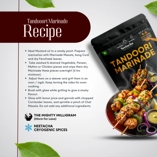 NEETACHA Premium Cryogenic Tandoori Marinade I 50g