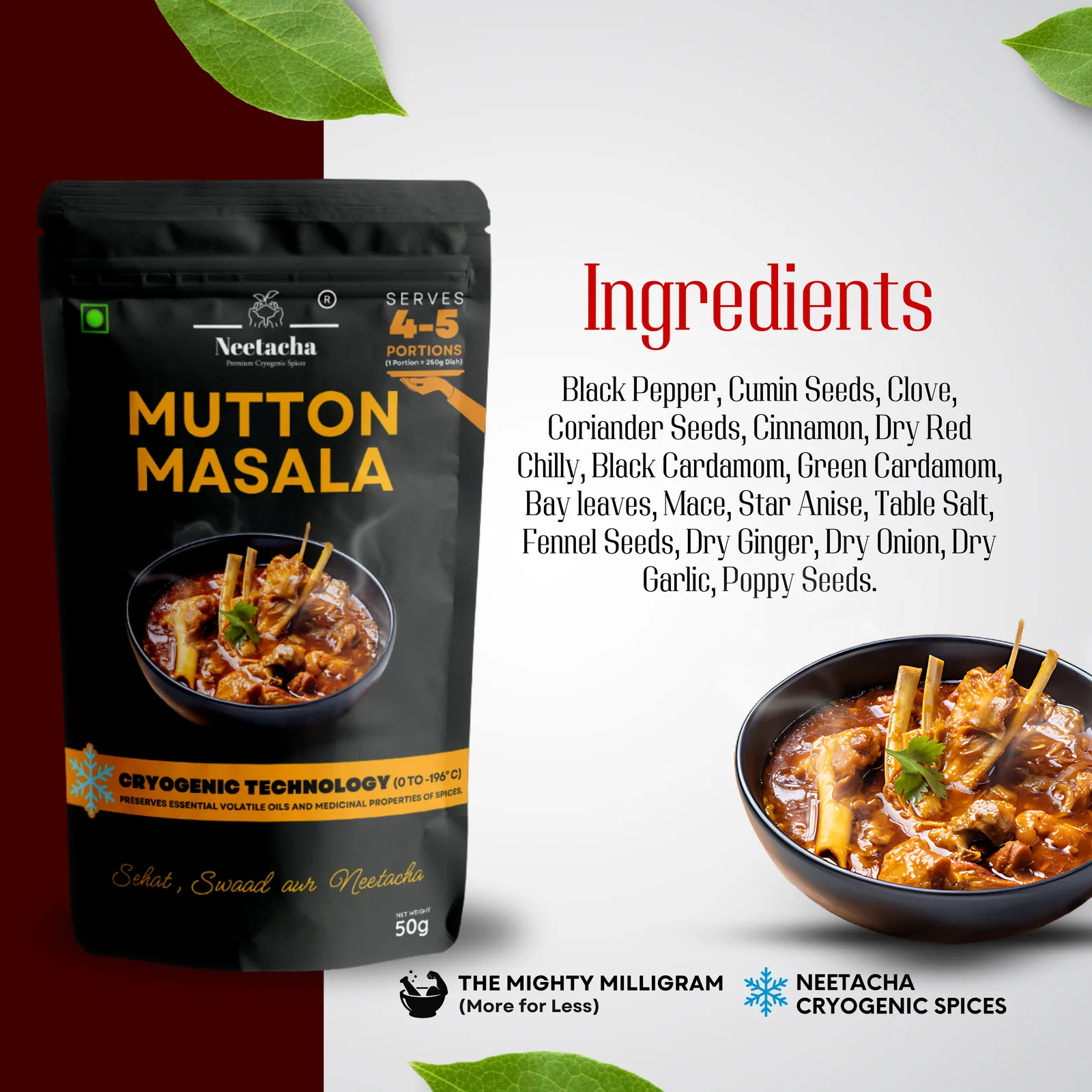 NEETACHA Premium Cryogenic Mutton Masala I 50g