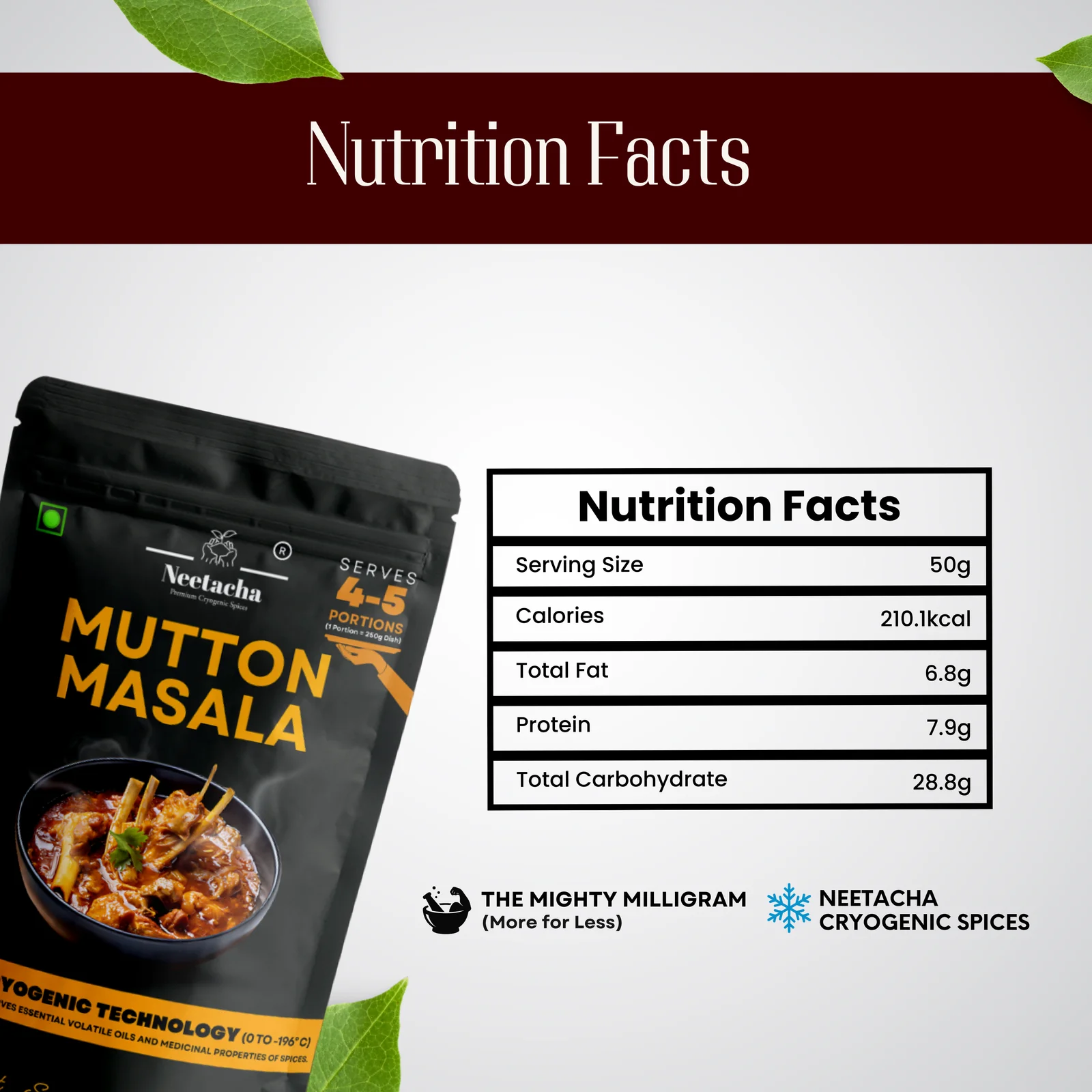 NEETACHA Premium Cryogenic Mutton Masala I 50g