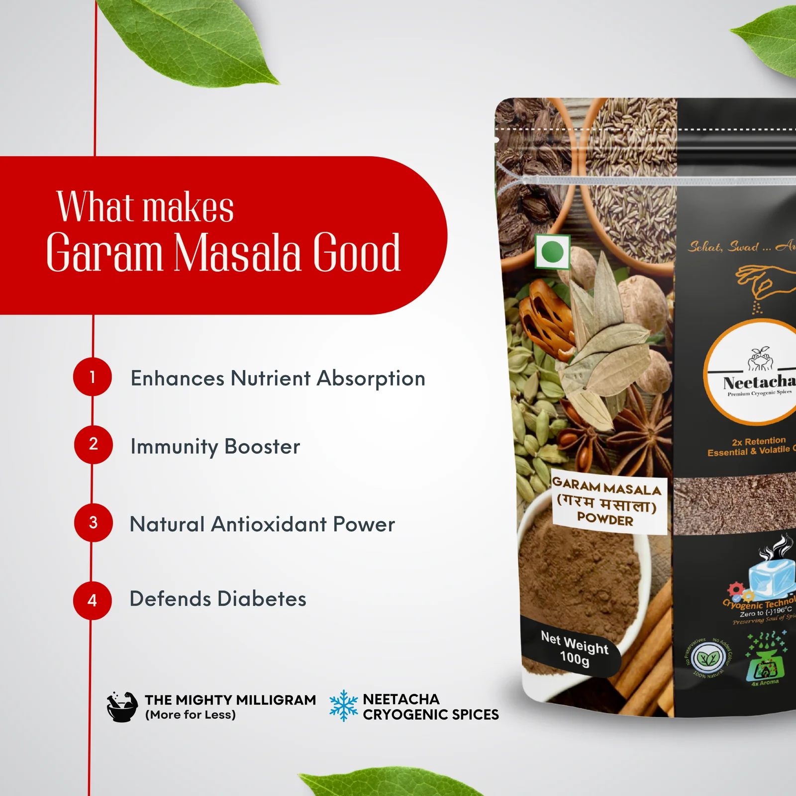 NEETACHA Premium Cryogenic Garam Masala I 100g