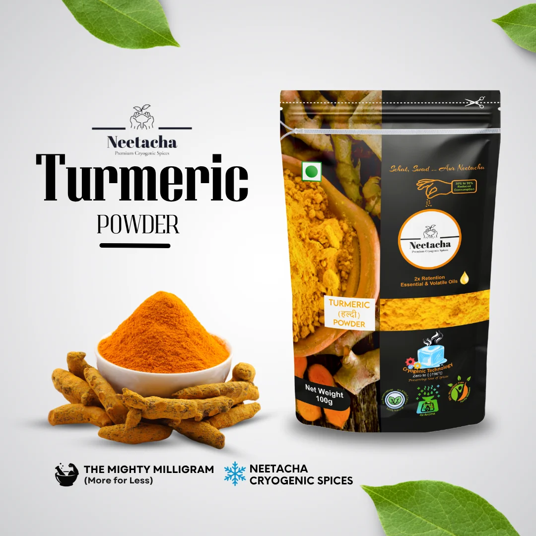 NEETACHA Premium Cryogenic Turmeric Powder I 100g