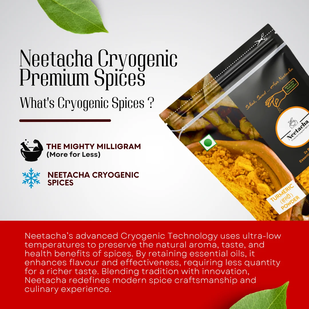 NEETACHA Premium Cryogenic Turmeric Powder I 100g
