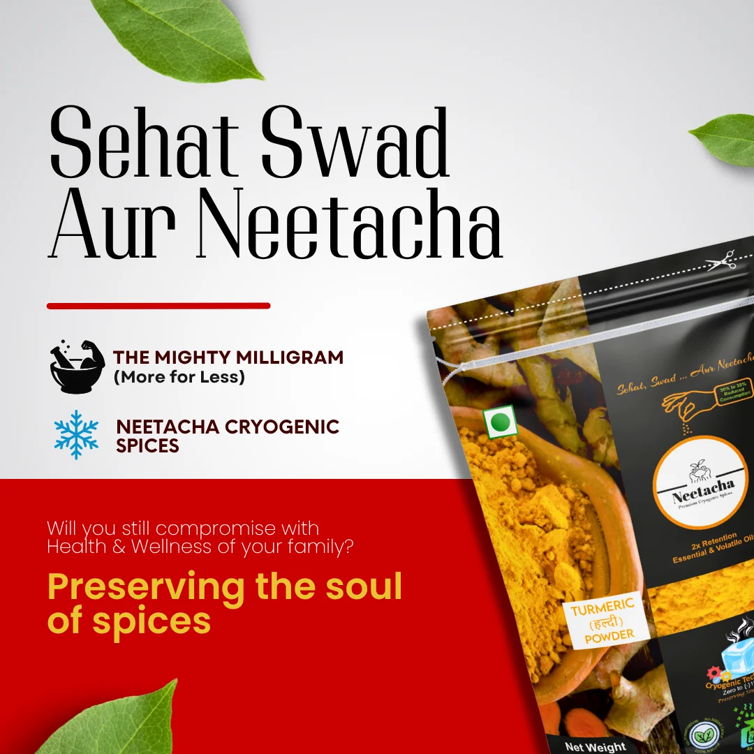 NEETACHA Premium Cryogenic Turmeric Powder I 100g